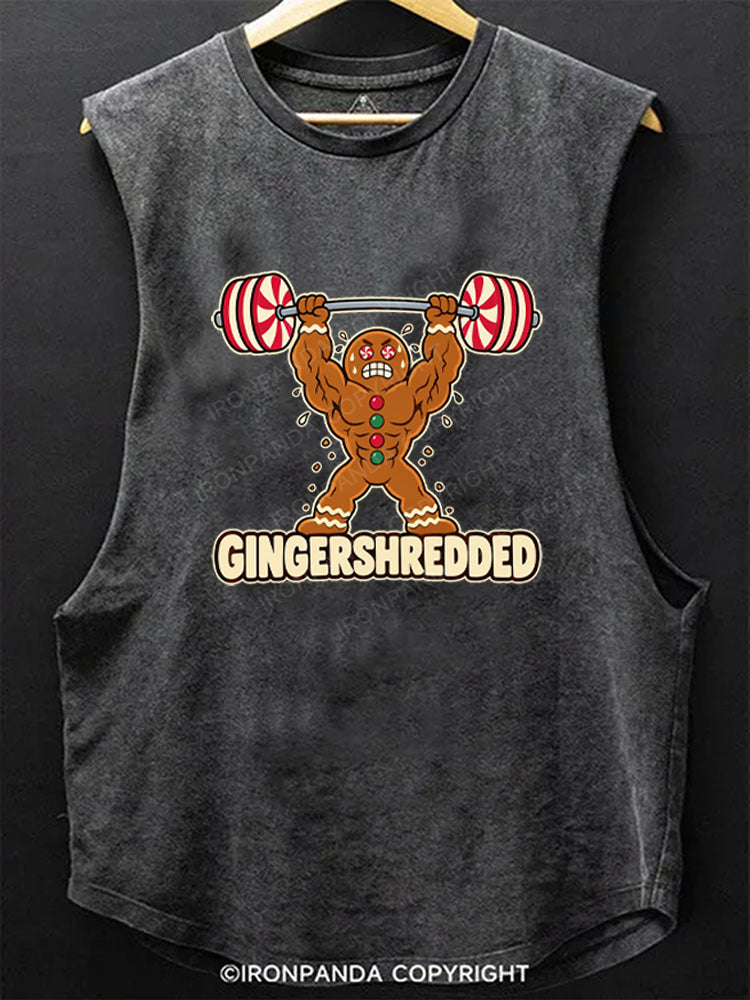 Gingershredded Gym Gingerbread Man Scoop Bottom Cotton Tank