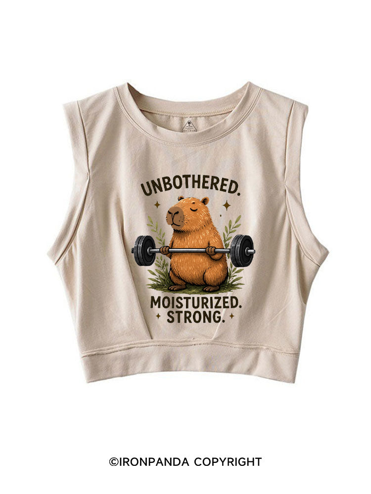Unbothered. Moisturized. Strong SLEEVELESS CROP TOPS