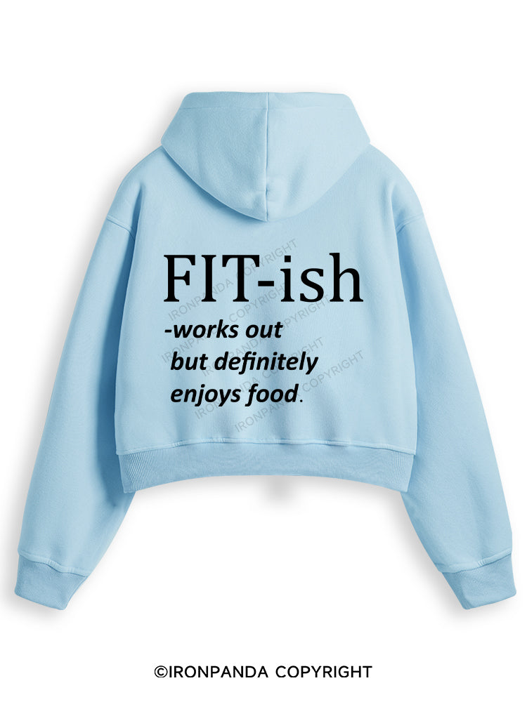 FIT-ISH Fleece Crop Zip Up Hoodie