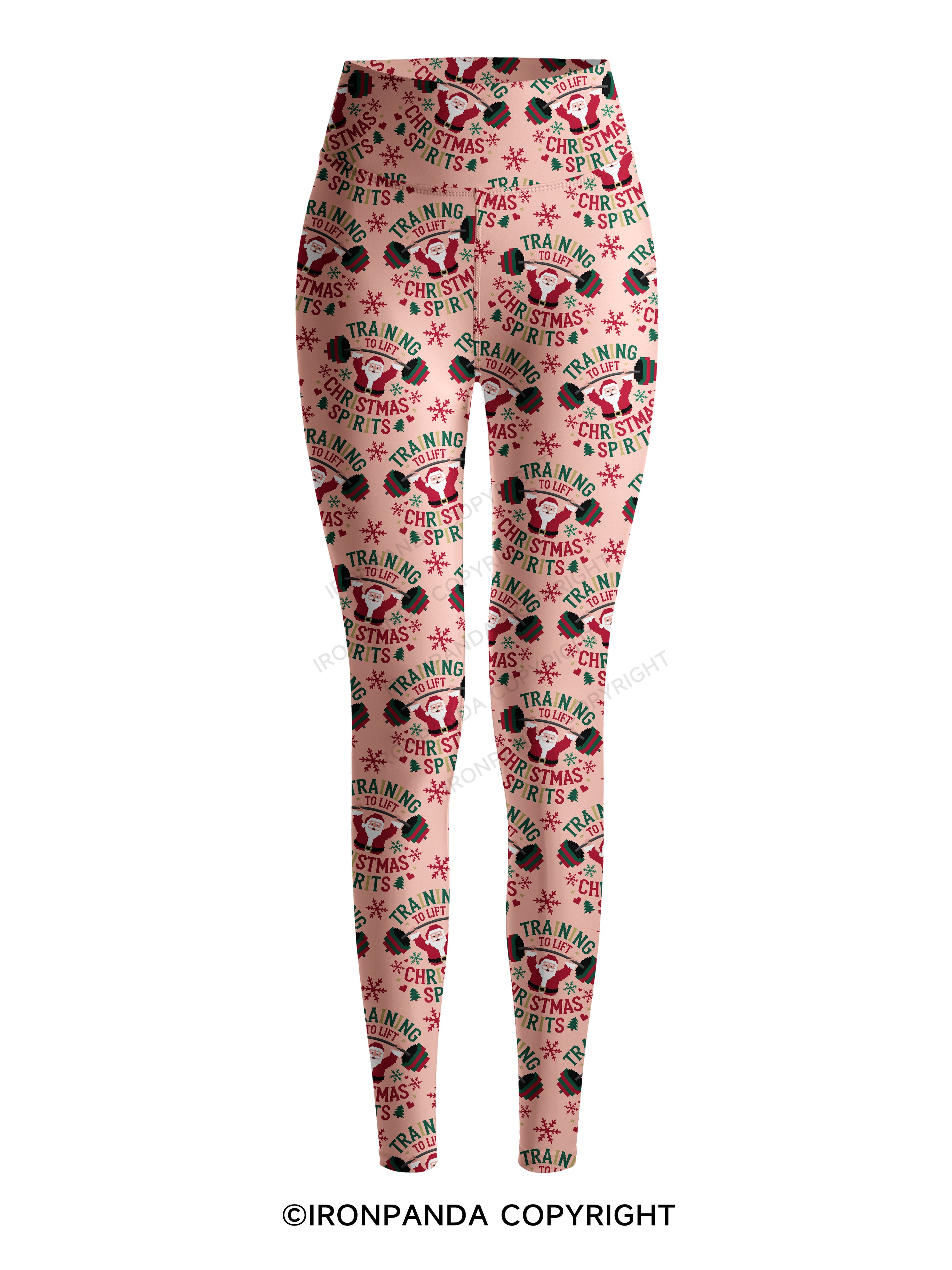 training to lift christmas spirits Printed Yoga Pants