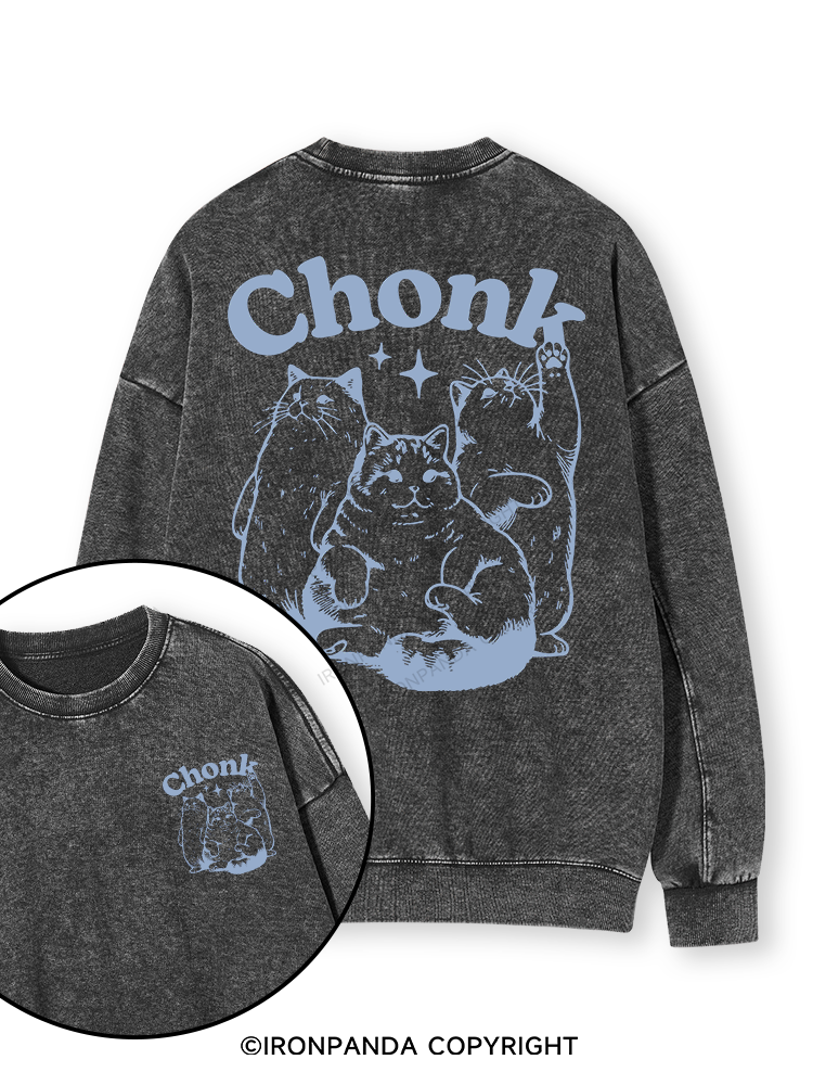chonk Double-Sided Printed Washed Sweatshirt