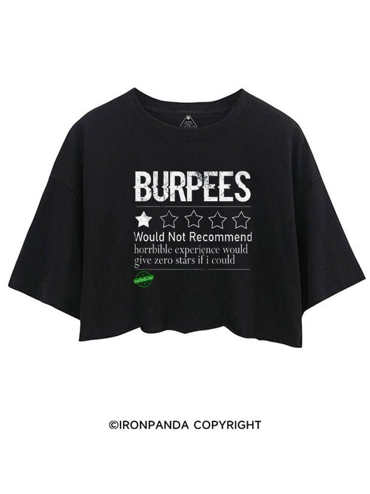 BURPEES 1 STAR WOULD NOT RECOMMEND CROP TOPS