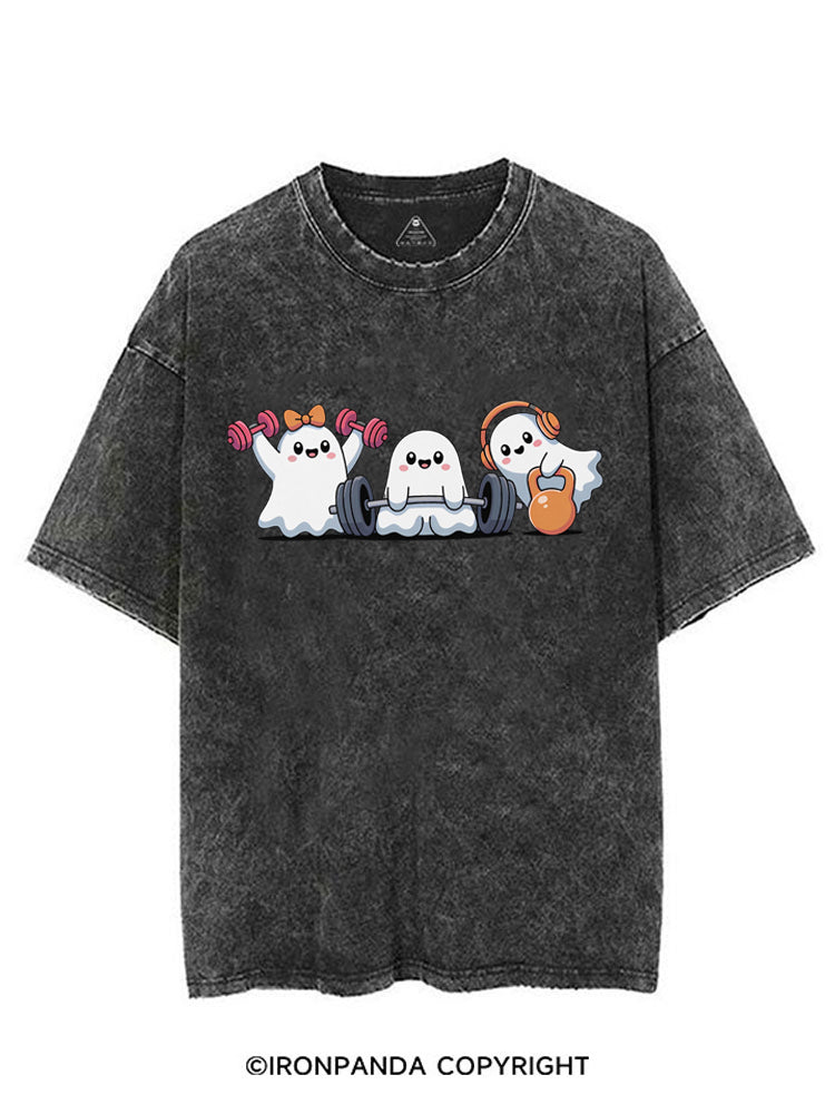 WEIGHTLIFTING SPOOKY FUNNY GYM VINTAGE GYM SHIRT
