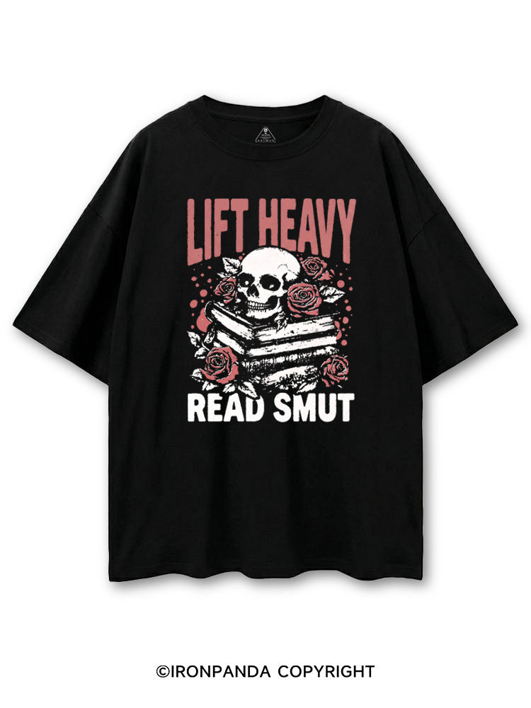 LIFT HEAVY READ SMUT ROSY SKULL COTTON PUMP COVER