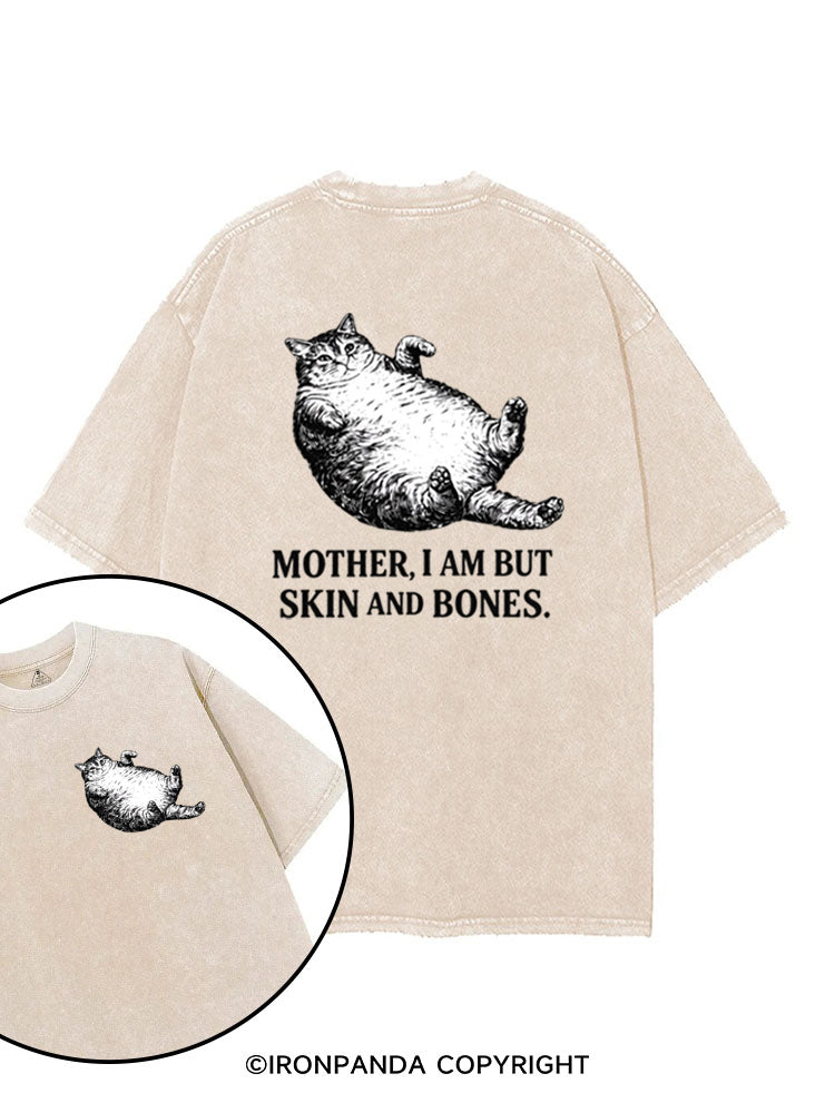 Mother I Am But Skin And Bones Cat Funny printed Gym Shirt