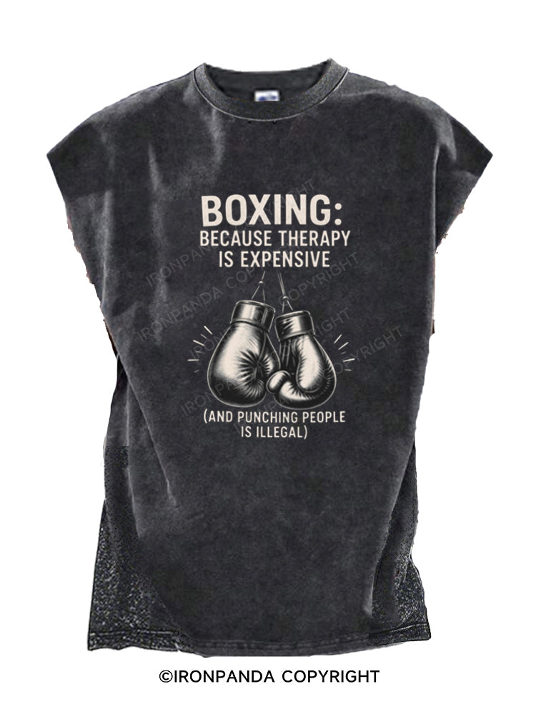 Boxing Because Therapy Is Expensive Cut Off Tank