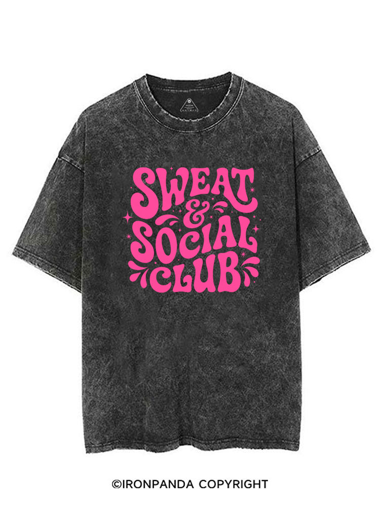 SWEAT AND SOCIAL CLUB VINTAGE GYM SHIRT