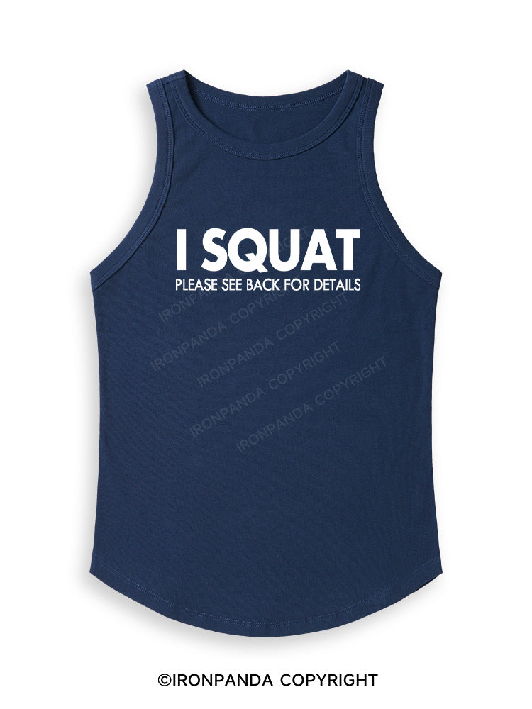 I SQUAT Fitted Tank Top