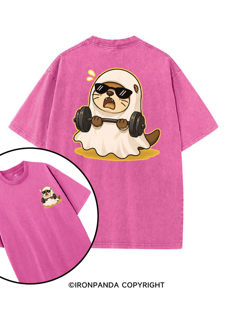GHOST GYM OTTER printed Gym Shirt