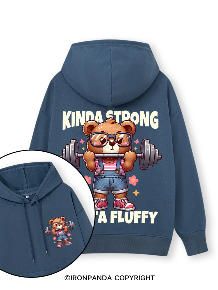KINDA STRONG, SORTA FLUFFY Double-Sided Printed Classic Gym Hoodie
