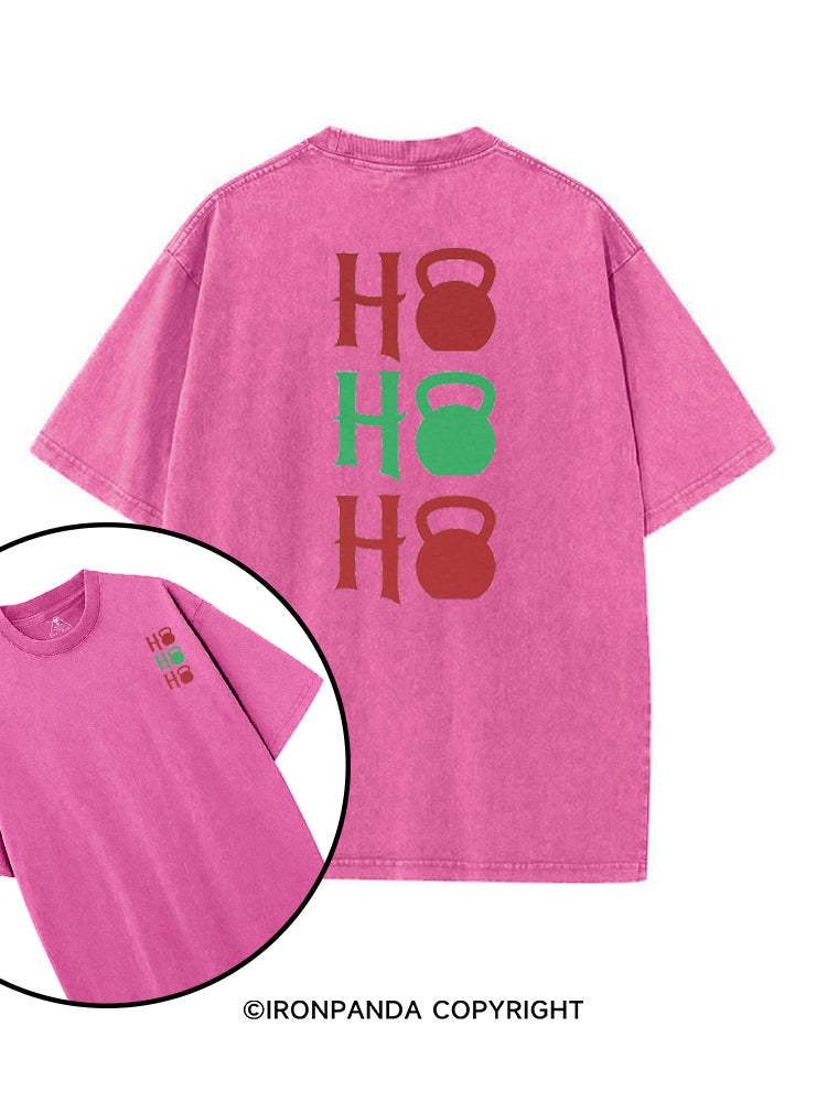 HO HO HO HOLIDAY FITNESS KETTLEBELL printed Gym Shirt
