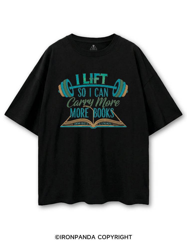 I LIFT SO I CAN CARRY MORE BOOKS KNOWLEDGE IS STRENGTH COTTON PUMP COVER