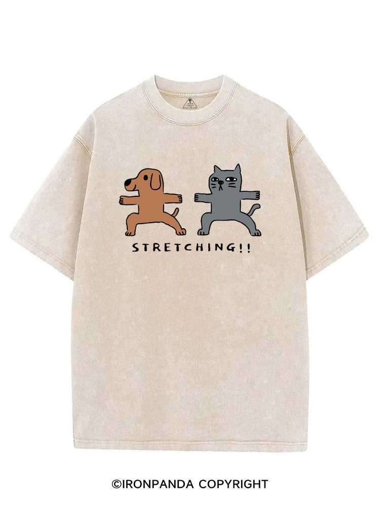 STRETCHING!! VINTAGE GYM SHIRT