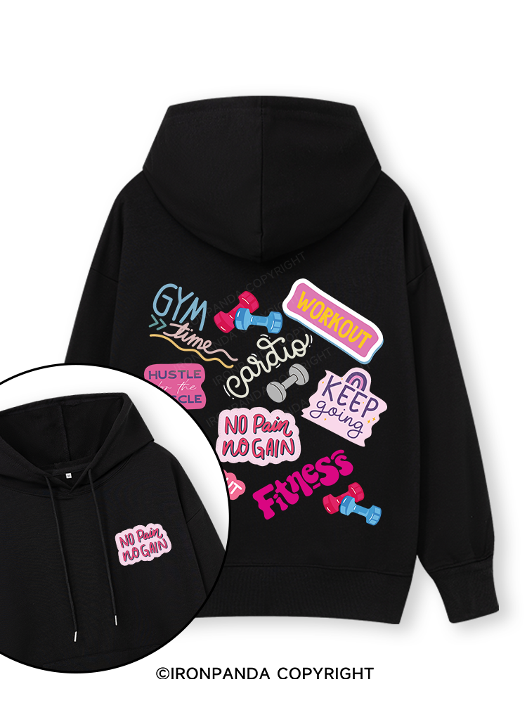 Colorful Fitness Double-Sided Printed Classic Gym Hoodie