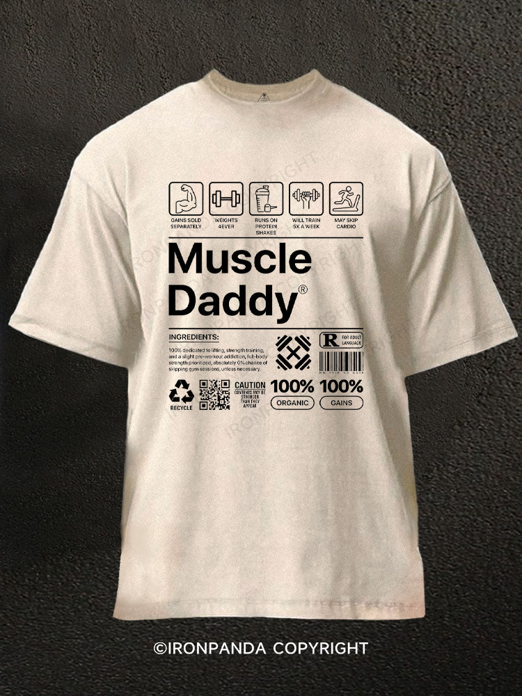 Muscle Daddy Washed Gym Shirt
