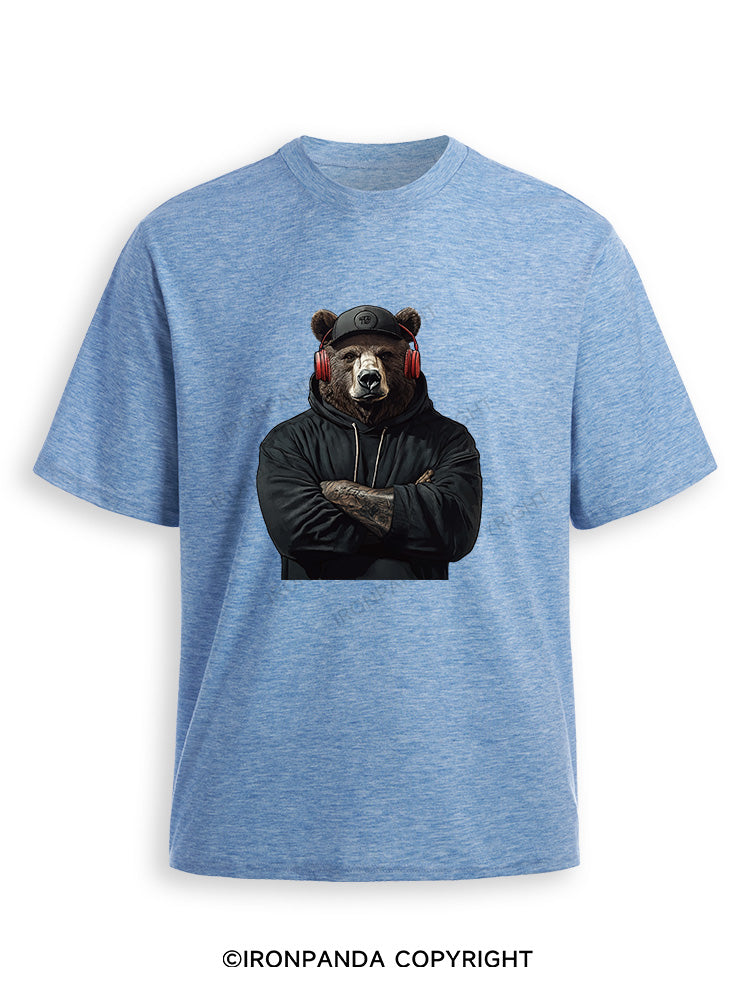 Bear with headphones Ultra Soft Heather T-Shirt