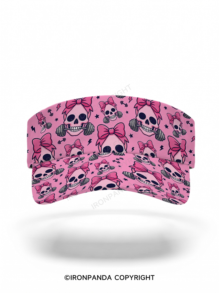 Girly Gym Skull Printed Sports Visor