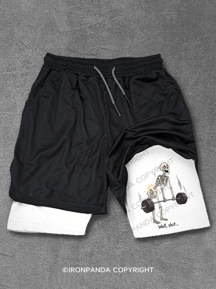 Well Shit Skeleton Deadlift Performance Training Shorts