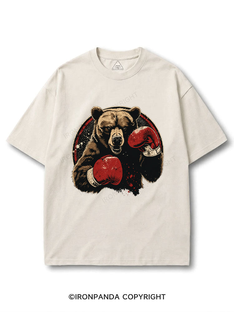 Retro Boxing Bear COTTON PUMP COVER