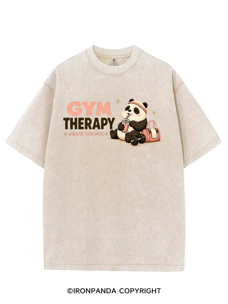 Gym Therapy Cheaper Than Dates VINTAGE GYM SHIRT