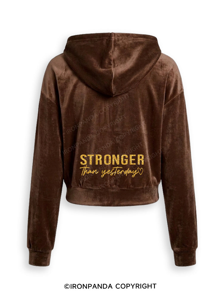 Stronger Than Yesterday Velvet Tracksuit Set