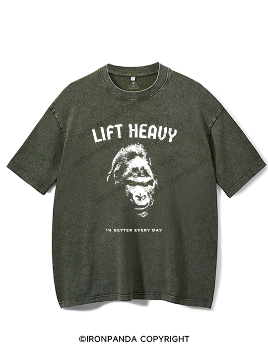 Lift heavy gorilla Washed Gym Shirt