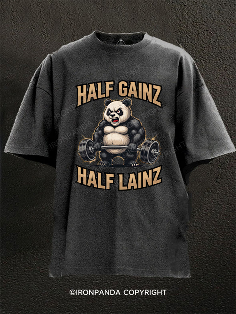 HALF GAINZ HALF LAINZ Washed Gym Shirt