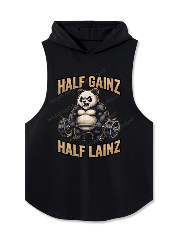 HALF GAINZ HALF LAINZ Hooded Tank