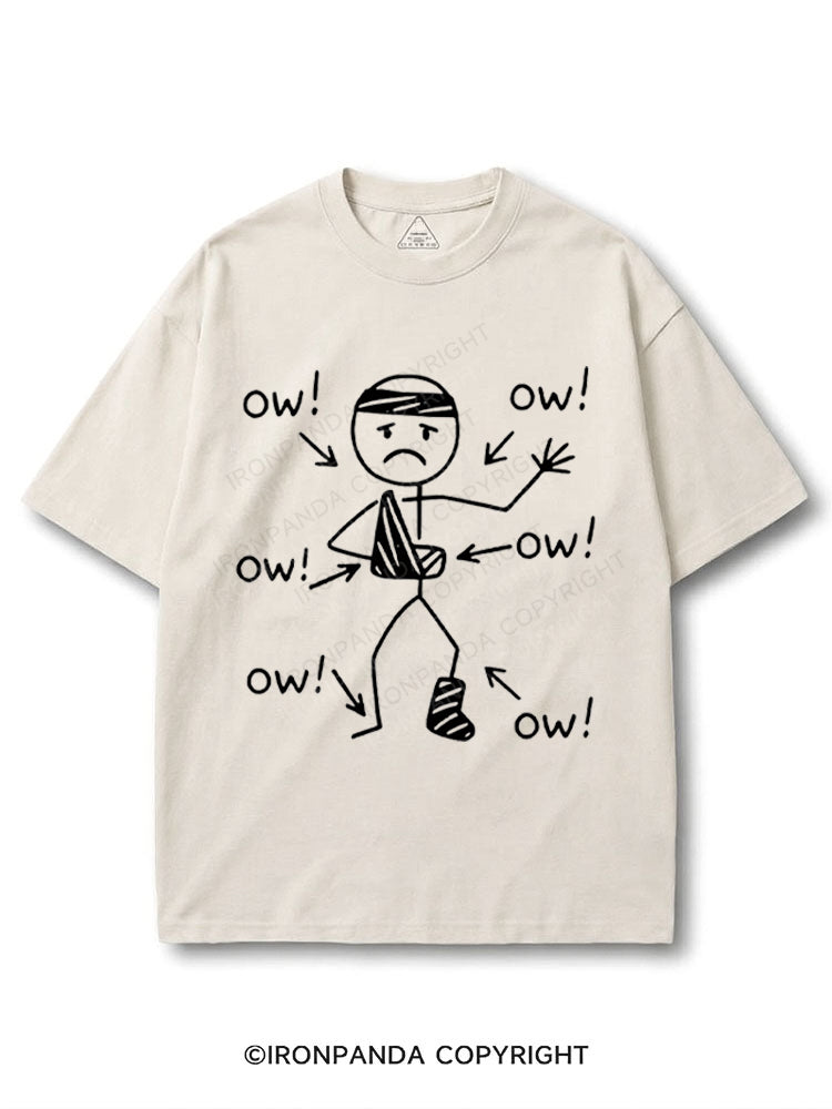 Funny Meme Ow Ow Ow Everything Hurts COTTON PUMP COVER