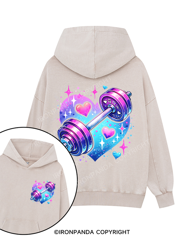 STRENGTH IN SPARKLES Printed Washed Gym Hoodie