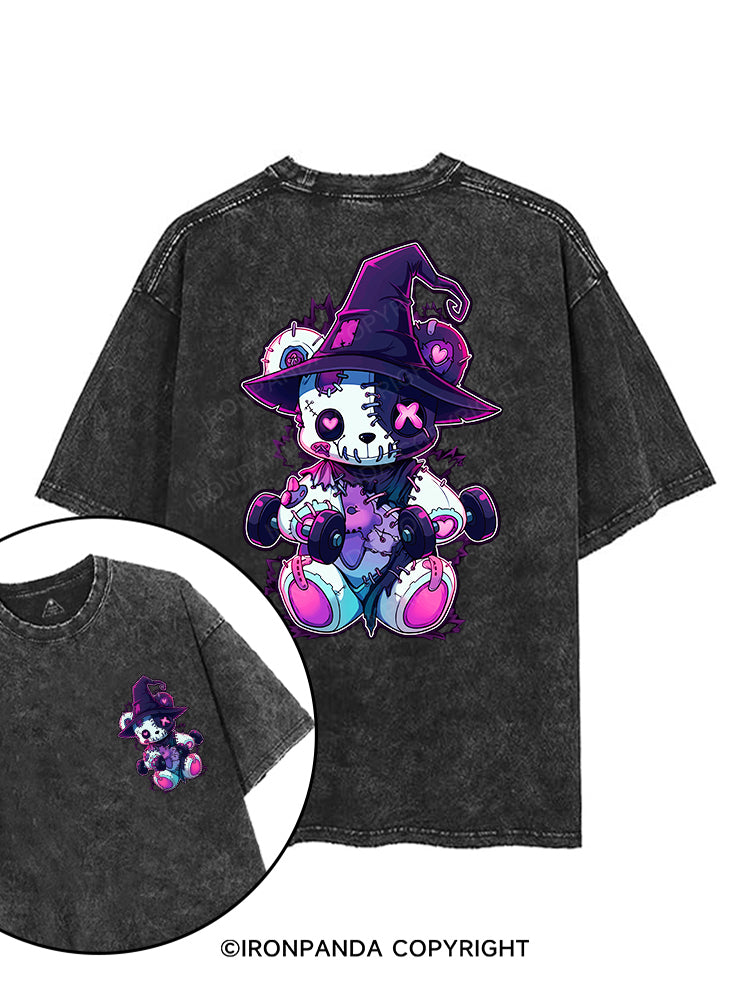 Magic Dumbbell Bear printed Gym Shirt