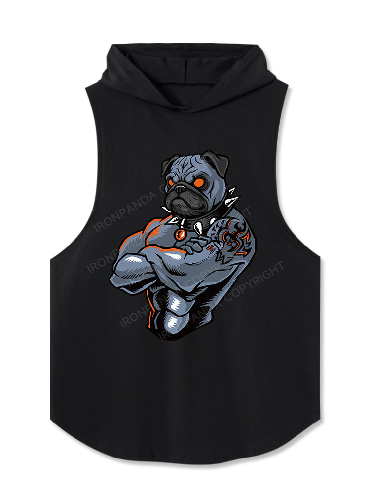 Muscle Pug Hooded Tank