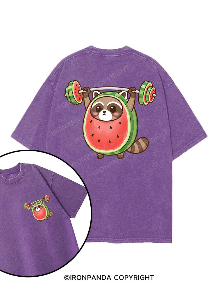 MelonLifter Raccoon printed Gym Shirt