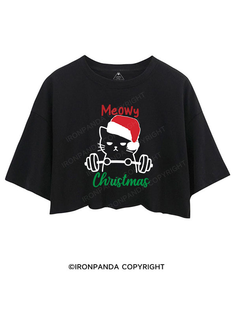 Meowy Christmas CROP TOPS