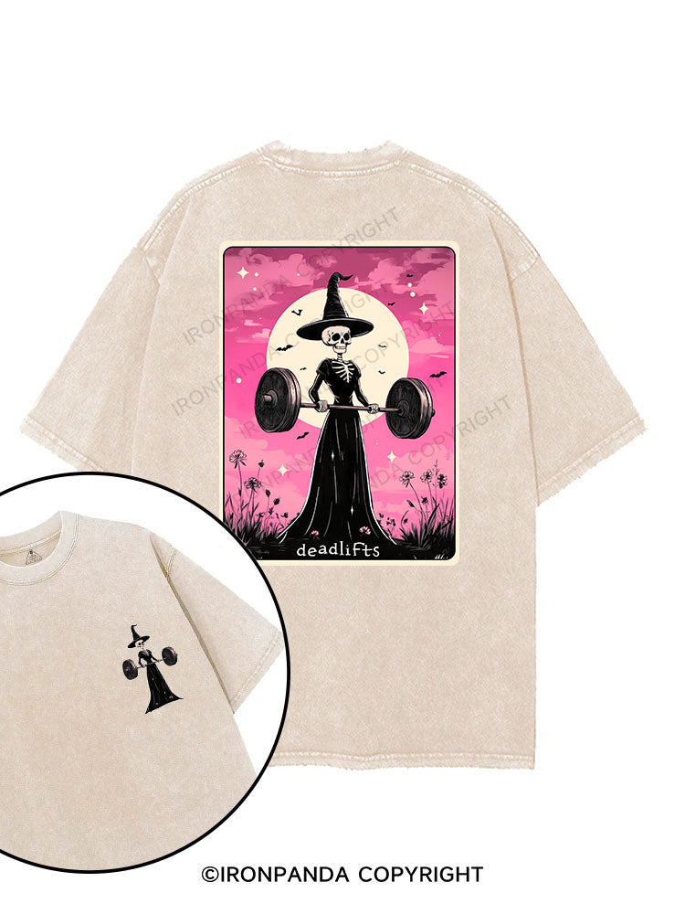 DEADLIFTING WITCHCRAFT printed Gym Shirt