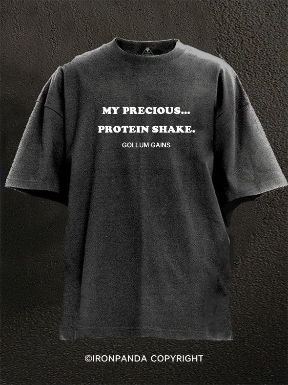 My Precious Protein Shake Washed Gym Shirt
