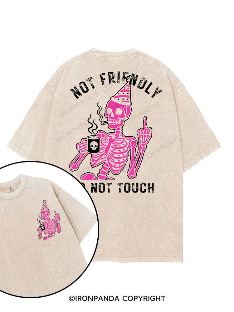 Not friendly, do not touch printed Gym Shirt