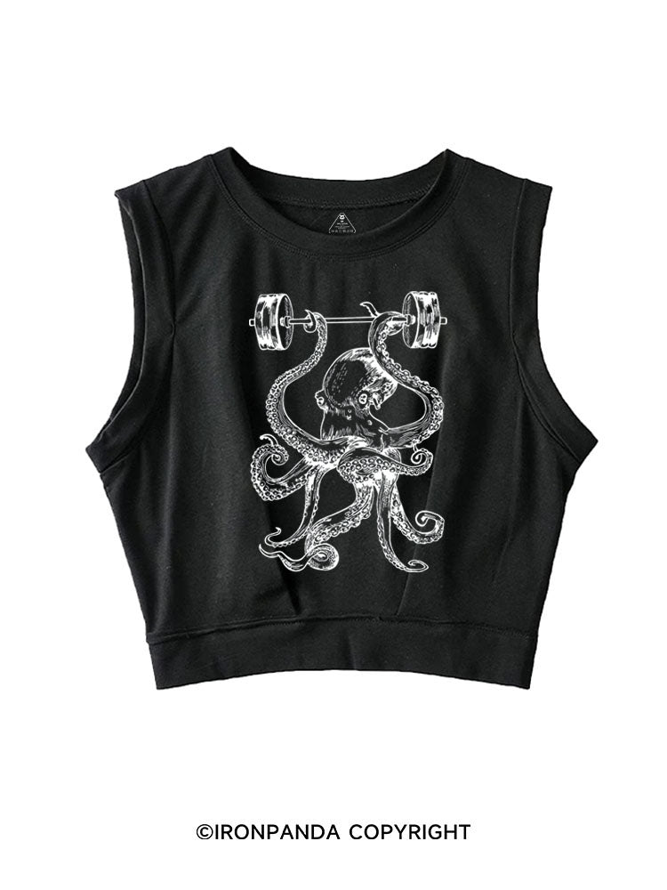 Octopus Weight Lifting Barbells SLEEVELESS CROP TOPS