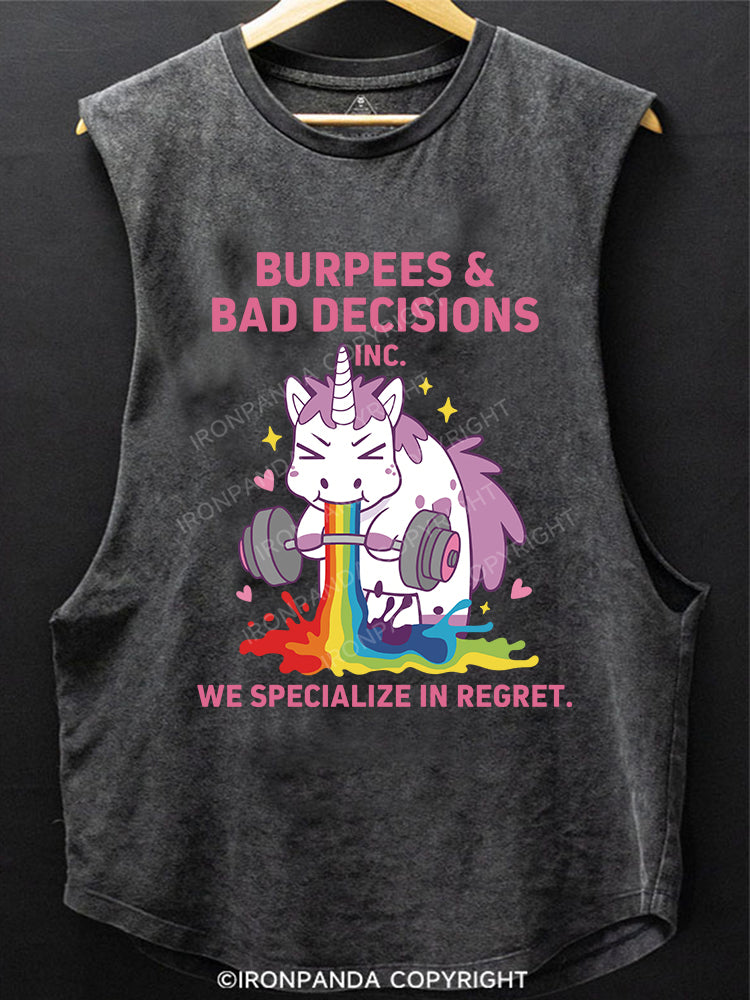 BURPEES & BAD DECISIONS SCOOP BOTTOM COTTON TANK