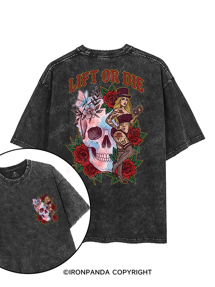 LIFT OR DIE printed Gym Shirt