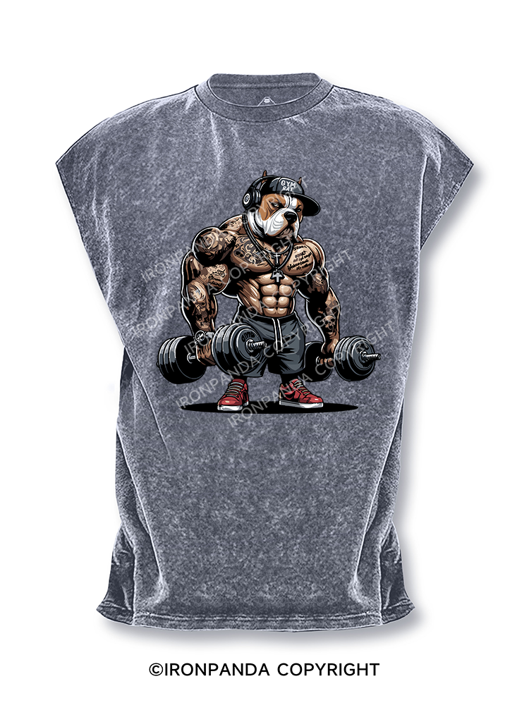 bulldog weightlifting Cut Off Tank