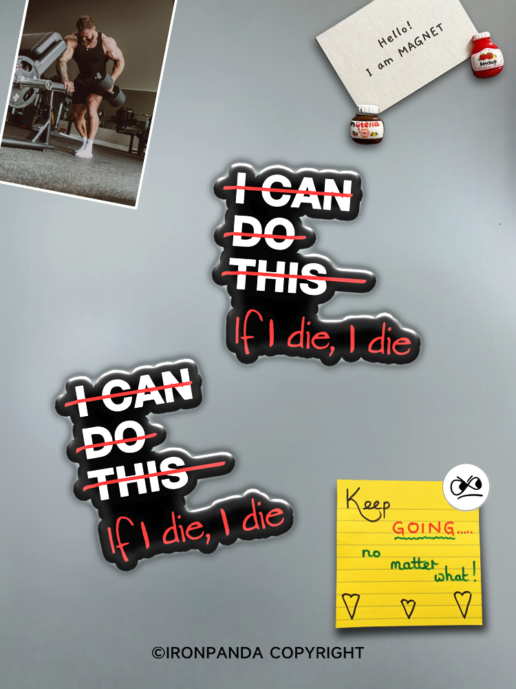 IronPanda If I die I die Fridge Magnet