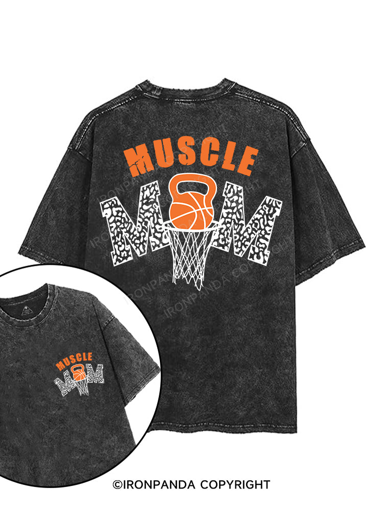 Muscle Mom printed Gym Shirt