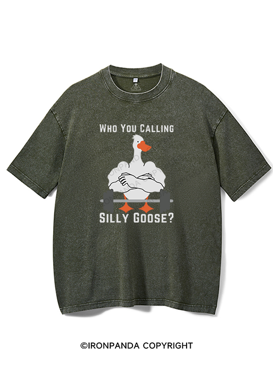 who you calling silly goose Washed Gym Shirt