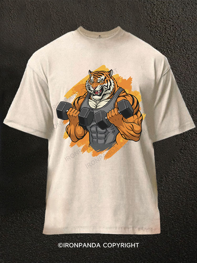TIGER MODE Washed Gym Shirt