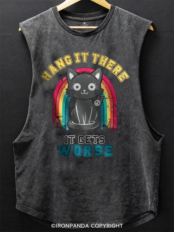 Hang In There Scoop Bottom Cotton Tank