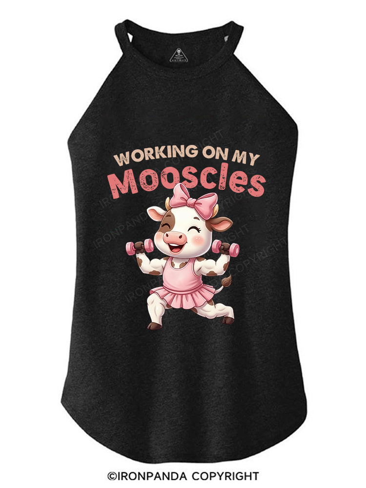 WORKING ON MY MOOSCLES ROCKER COTTON TANK