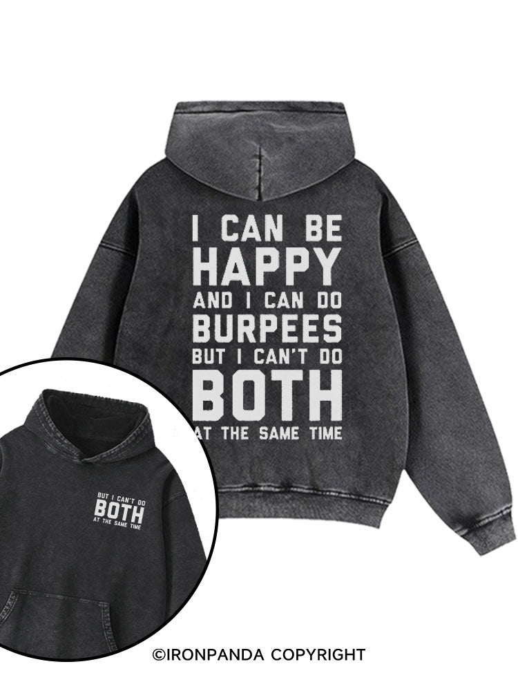 Funny Burpees Washed Gym Hoodie