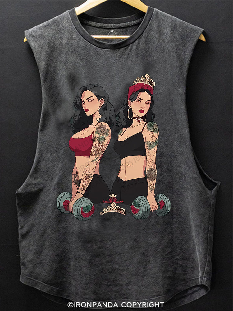 GYM GIRL SCOOP BOTTOM COTTON TANK