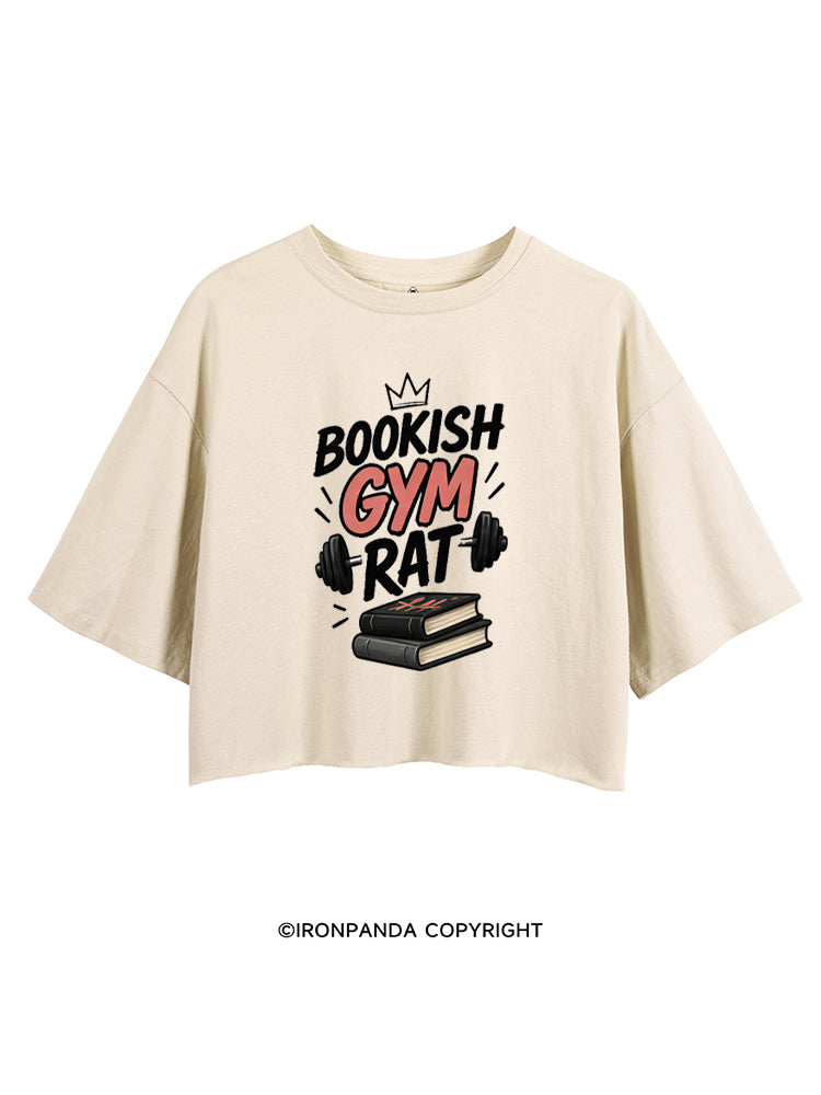 BOOKISH GYM RAT CROP TOPS